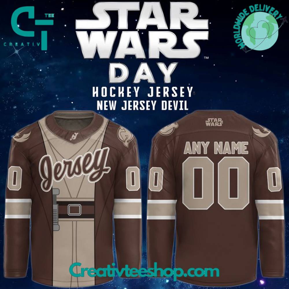 New Jersey Devils X 2025 Star Wars Day Special Grey Hockey Jersey